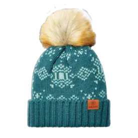 10047221 Ariat Petrona Beanie - Reflecting Pond/Arctic