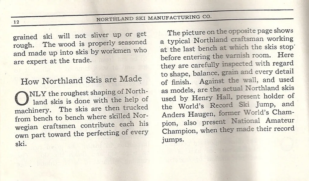 1923 Northland Ski Manufacturing Company Brochure