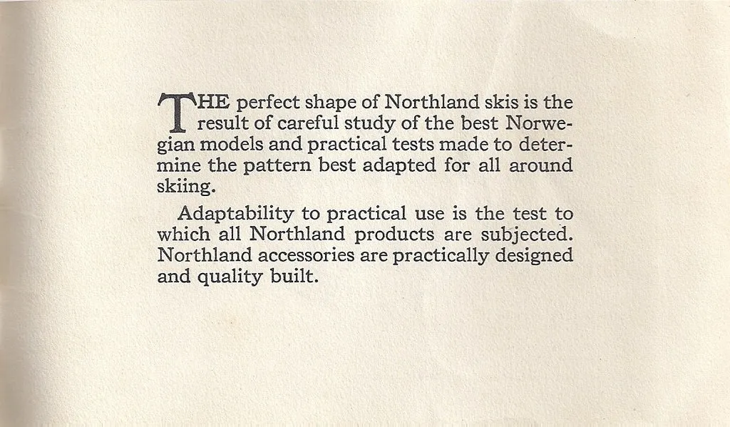 1923 Northland Ski Manufacturing Company Brochure