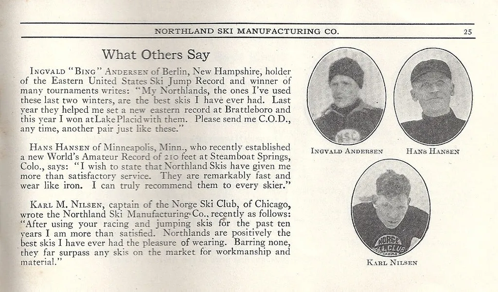 1923 Northland Ski Manufacturing Company Brochure