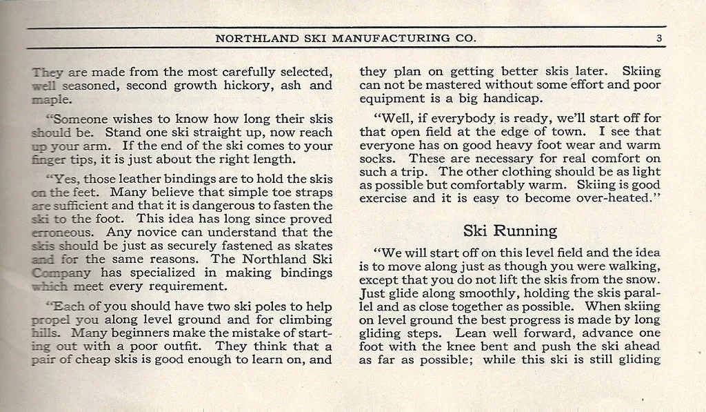 1923 Northland Ski Manufacturing Company Brochure