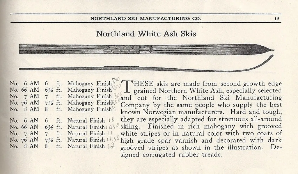 1923 Northland Ski Manufacturing Company Brochure