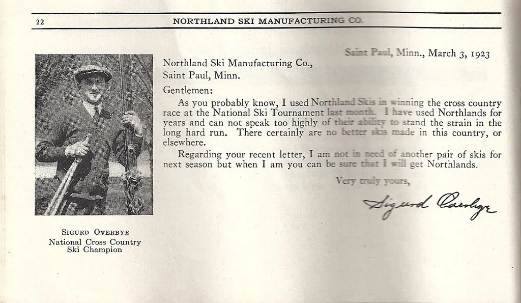 1923 Northland Ski Manufacturing Company Brochure