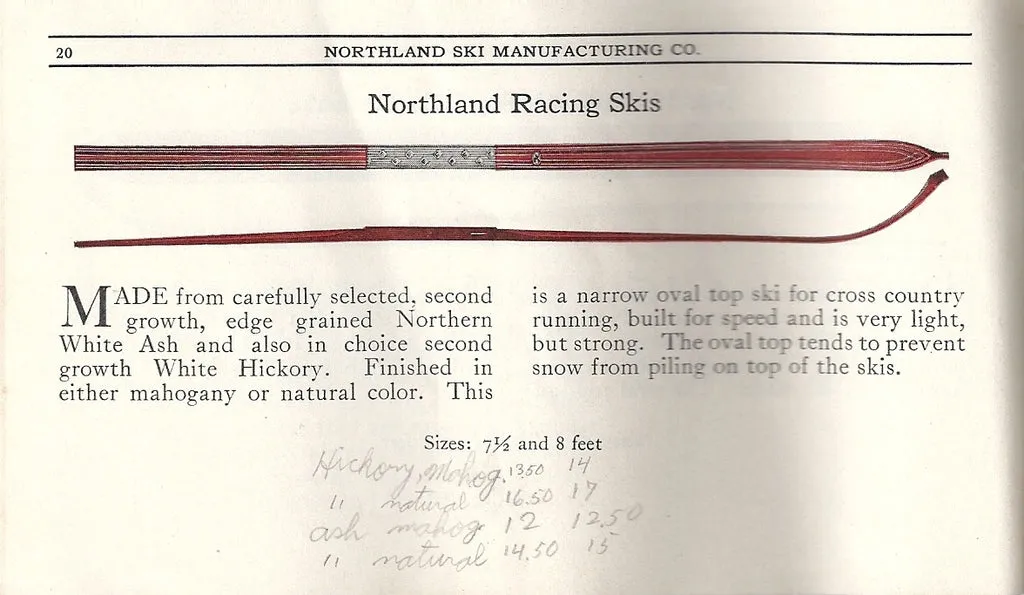 1923 Northland Ski Manufacturing Company Brochure