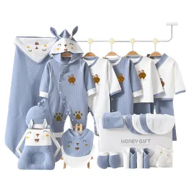 26pcs Blue Hunny Bunny , New born Baby Girl/Boy Gift Hamper all Season wear Clothes Gift Hamper Box, (0-6months)