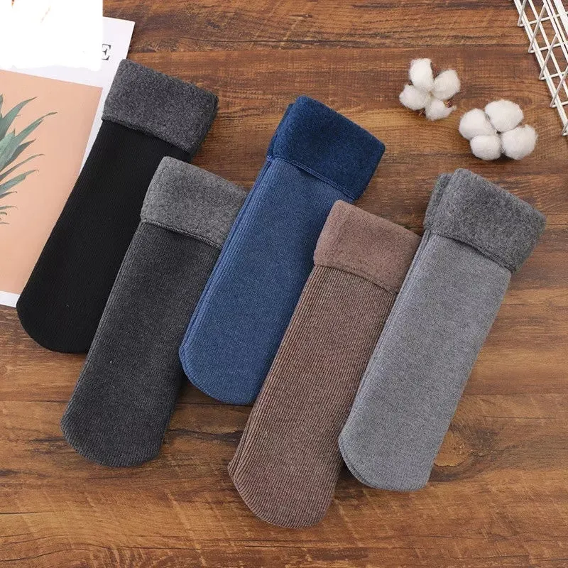 5 Pair Men's Winter Soft Thick Warm Fleece Thermal Socks