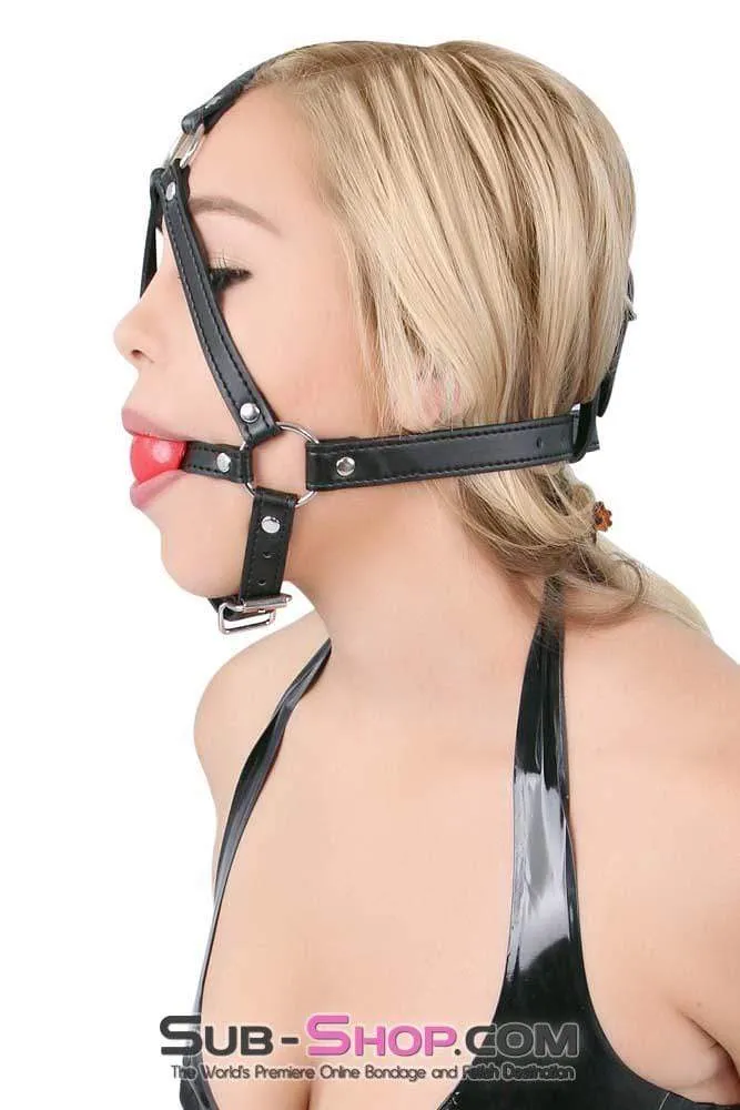 8993DL      Red Rubber Ballgag Bondage Trainer - SPECIAL OFFER!