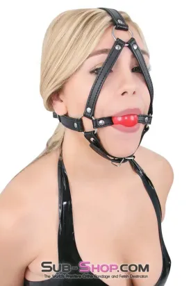 8993DL      Red Rubber Ballgag Bondage Trainer - SPECIAL OFFER!