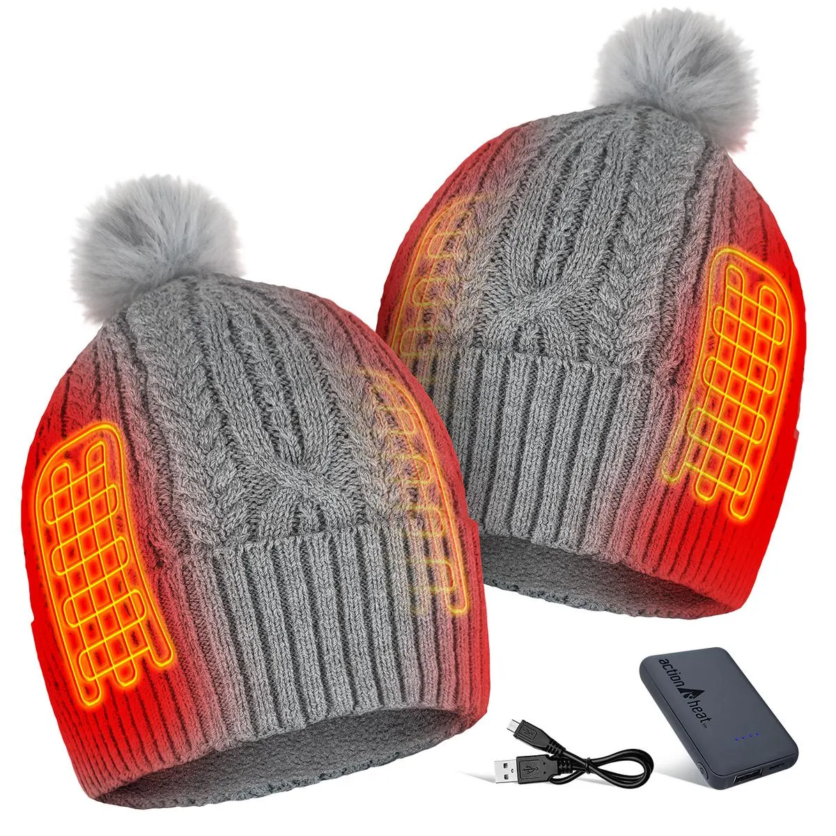 ActionHeat 5V Battery Heated Cable Knit Hat