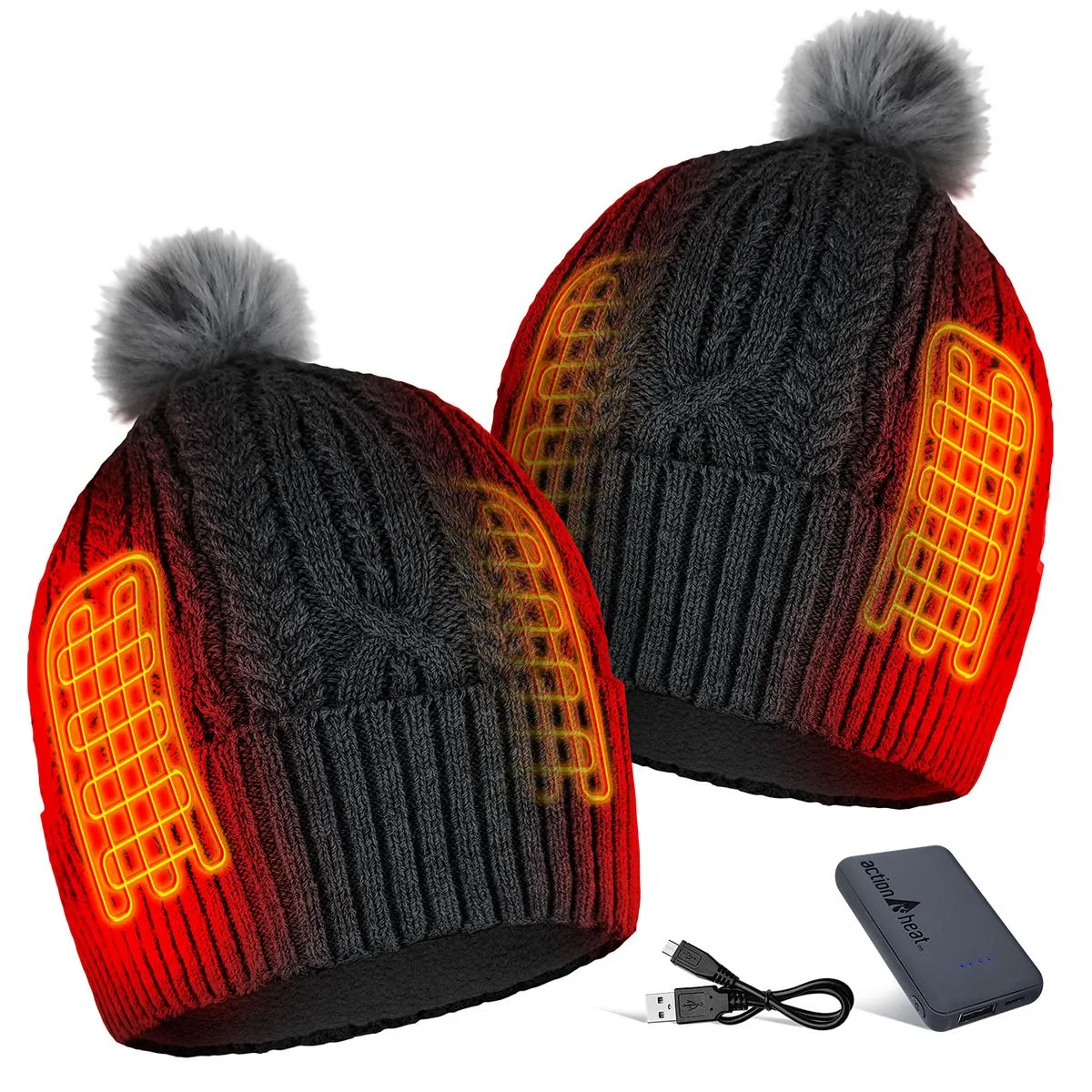 ActionHeat 5V Battery Heated Cable Knit Hat