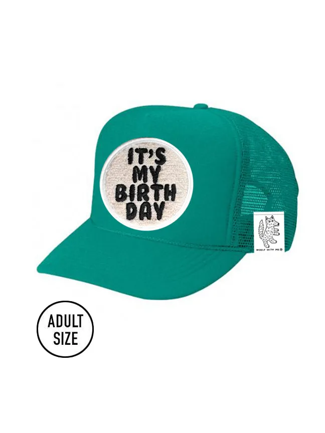 ADULT Trucker Hat with Interchangeable Velcro Patch (Teal)