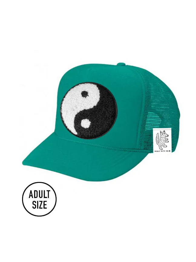 ADULT Trucker Hat with Interchangeable Velcro Patch (Teal)