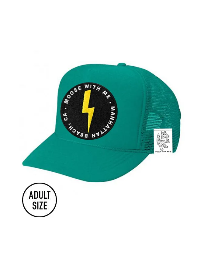 ADULT Trucker Hat with Interchangeable Velcro Patch (Teal)