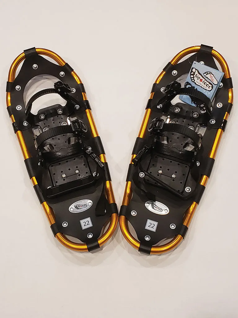 Adventure 22" Snowshoes Package- (Good for 80-120 lbs) with Gold Poles & Black Carry-Bag