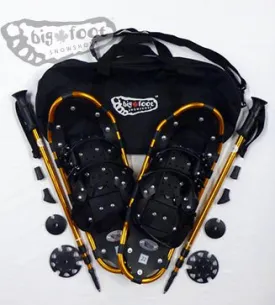 Adventure 22" Snowshoes Package- (Good for 80-120 lbs) with Gold Poles & Black Carry-Bag