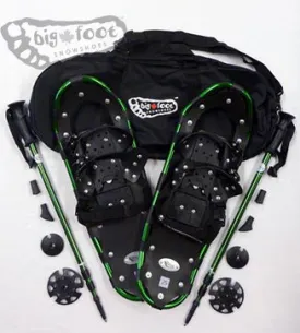 Adventure 25" Snowshoes Package - Good for 110-160 lbs) with Green Poles & Black Carry-Bag