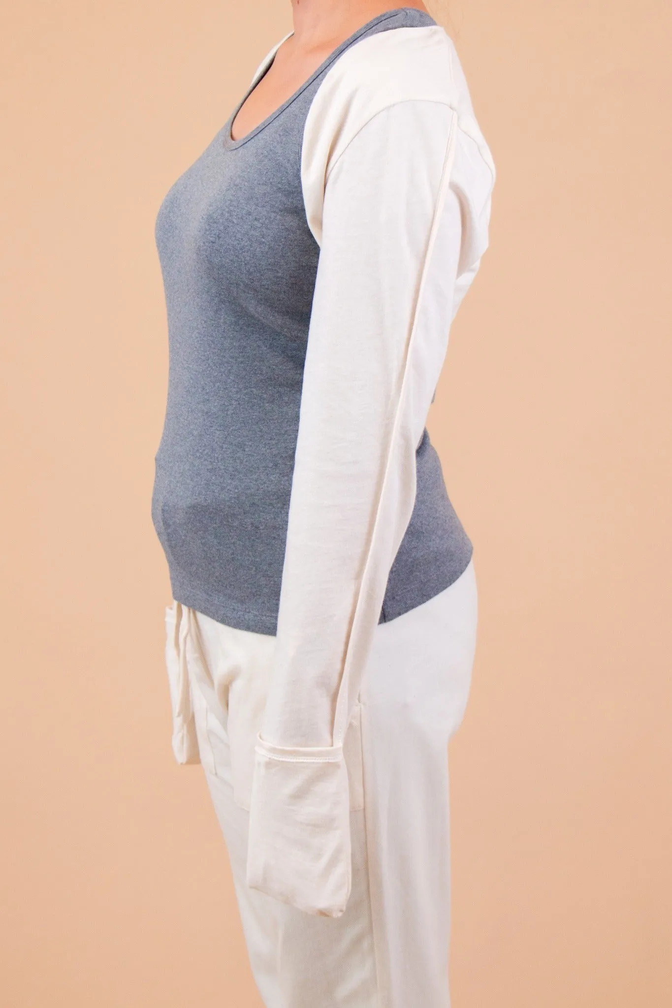 Allergy-Free Long Sleeve Bolero Shrug with Reversible Mittens