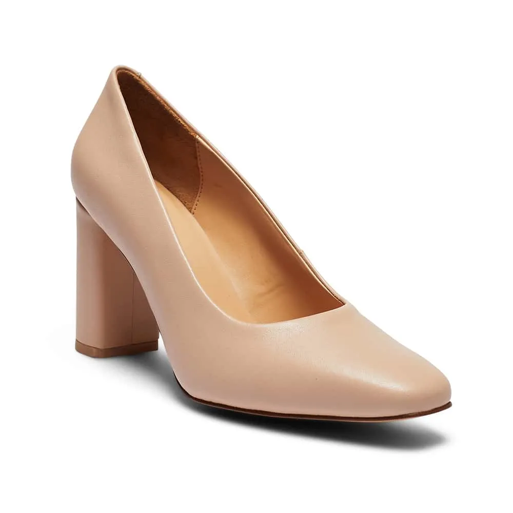 Amber Heel in Blush Leather