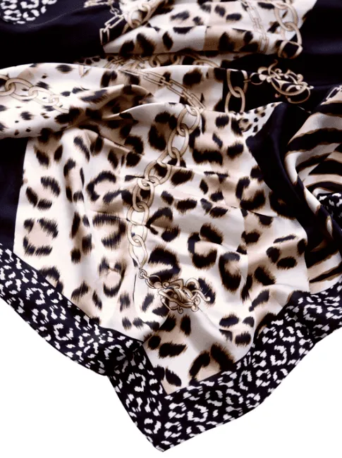 Animal Print Large Square Scarf