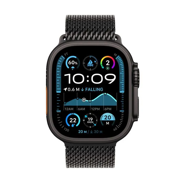 Apple Watch Ultra 2 GPS   Cellular 49mm Black Titanium Case with Black Titanium Milanese Loop