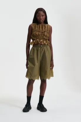 ARYA | SHORTS EMBROIDERED RIPSTOP OLIVE