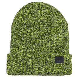 Black & Neon Yellow Melange Beanie