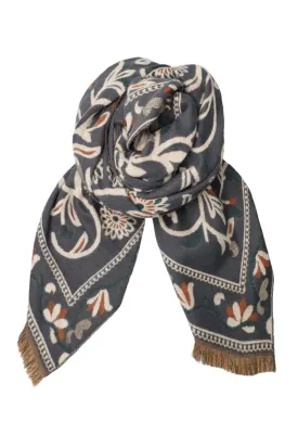 Black Colour - Bcdahlia Scarf - Grey