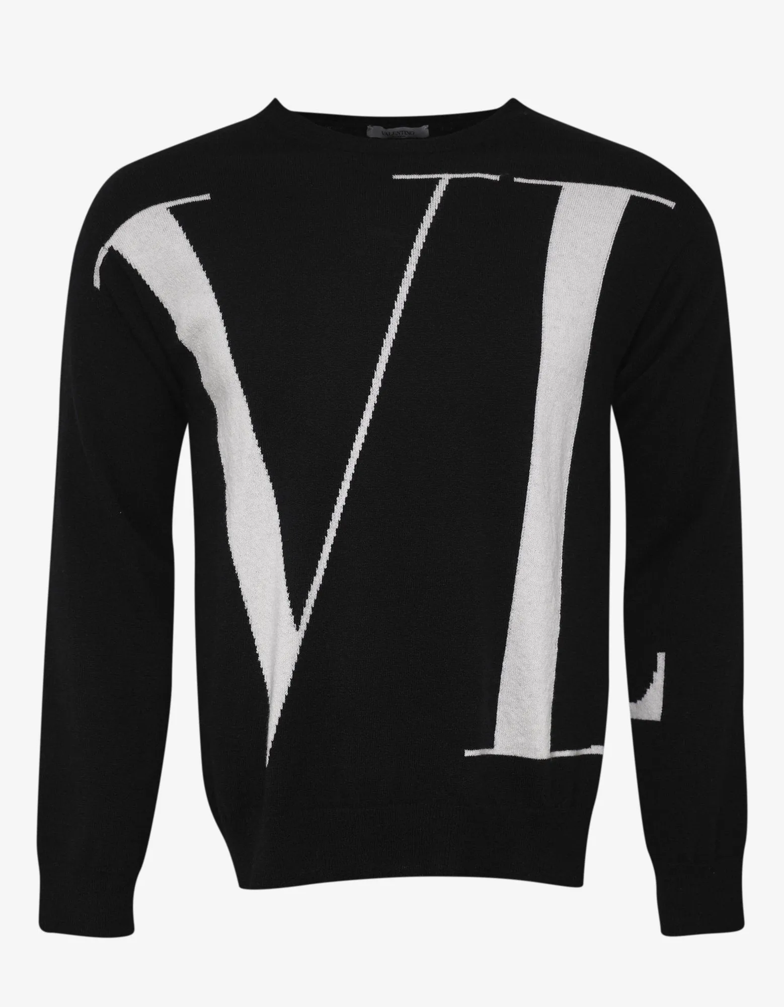 Black VLTN Cashmere Mix Sweater