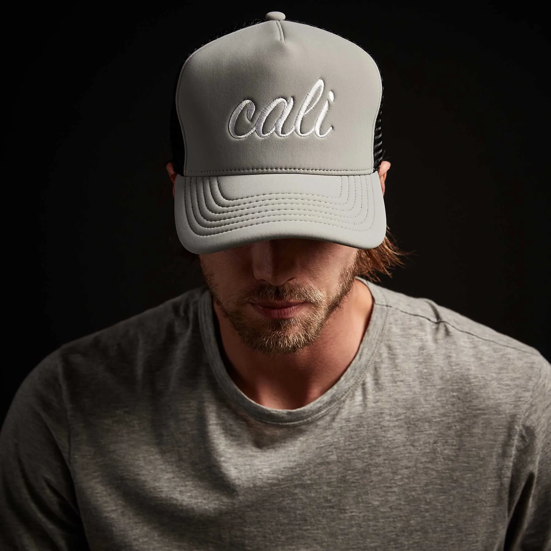 Cali Scuba Trucker Hat - Pale Grey