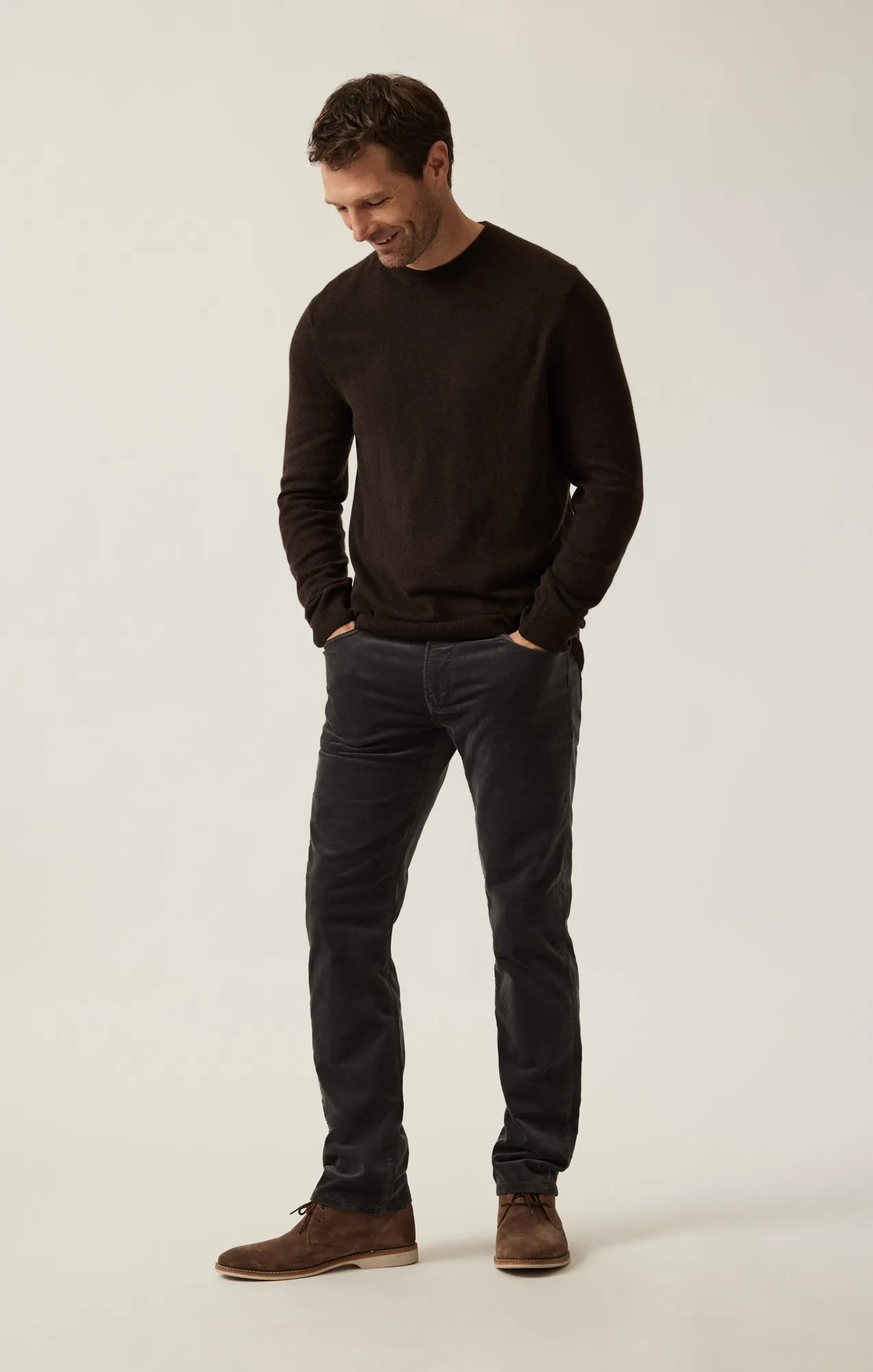 Cashmere Crew Neck Sweater In Brown