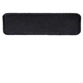 Daniel Smart Black Rectangular Blank Patch, 3.5 x 1 inch