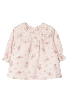 Dress - Pale pink with floral print