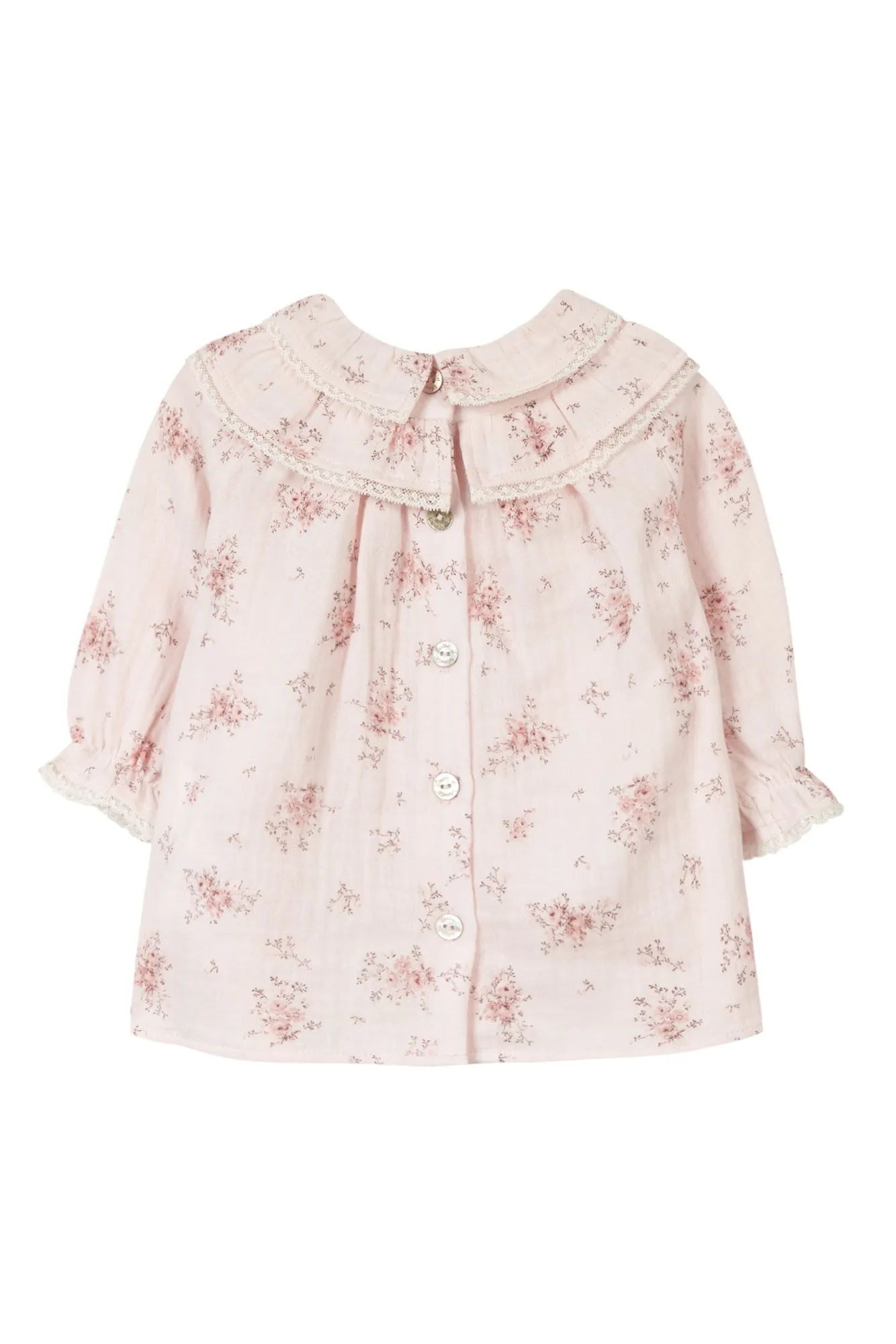 Dress - Pale pink with floral print