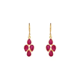 Earrings - Little Raindrop in Ruby