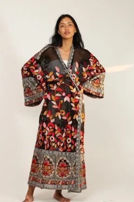 EMBROIDERED KIMONO DUSTER PIERA