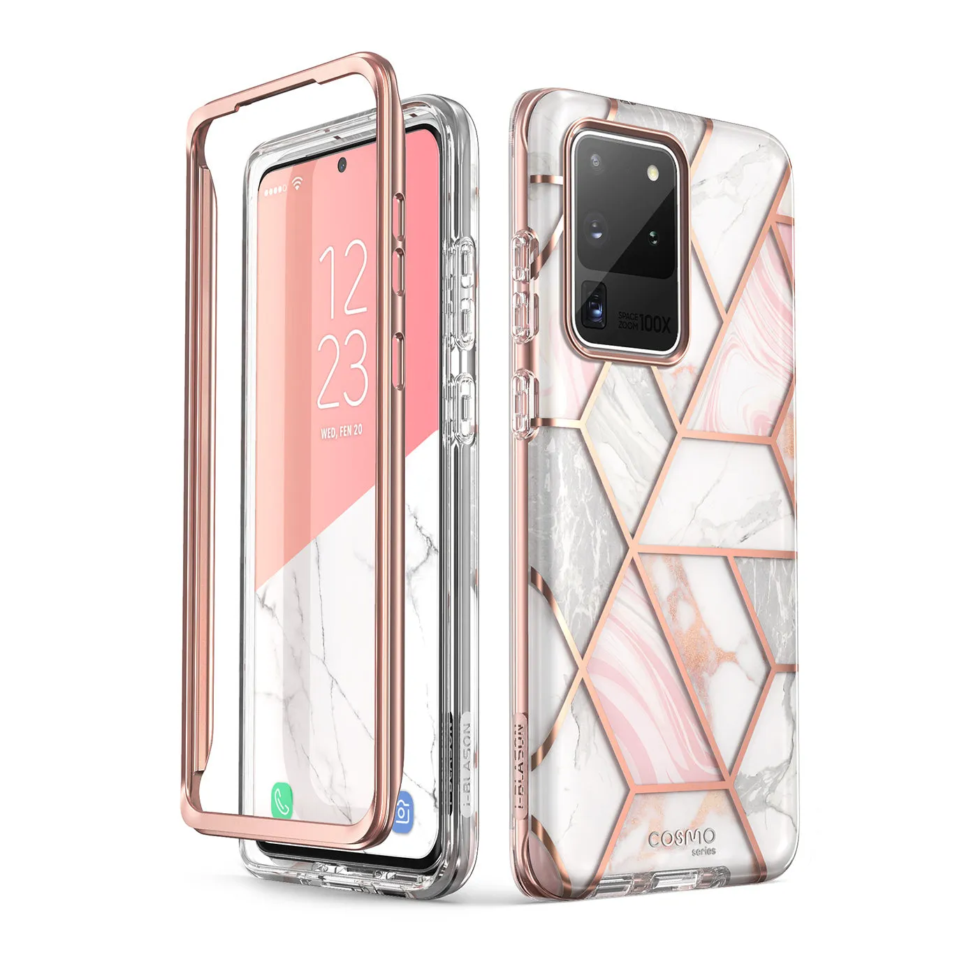 Galaxy S20 Ultra Cosmo Case(open box) - Marble Pink