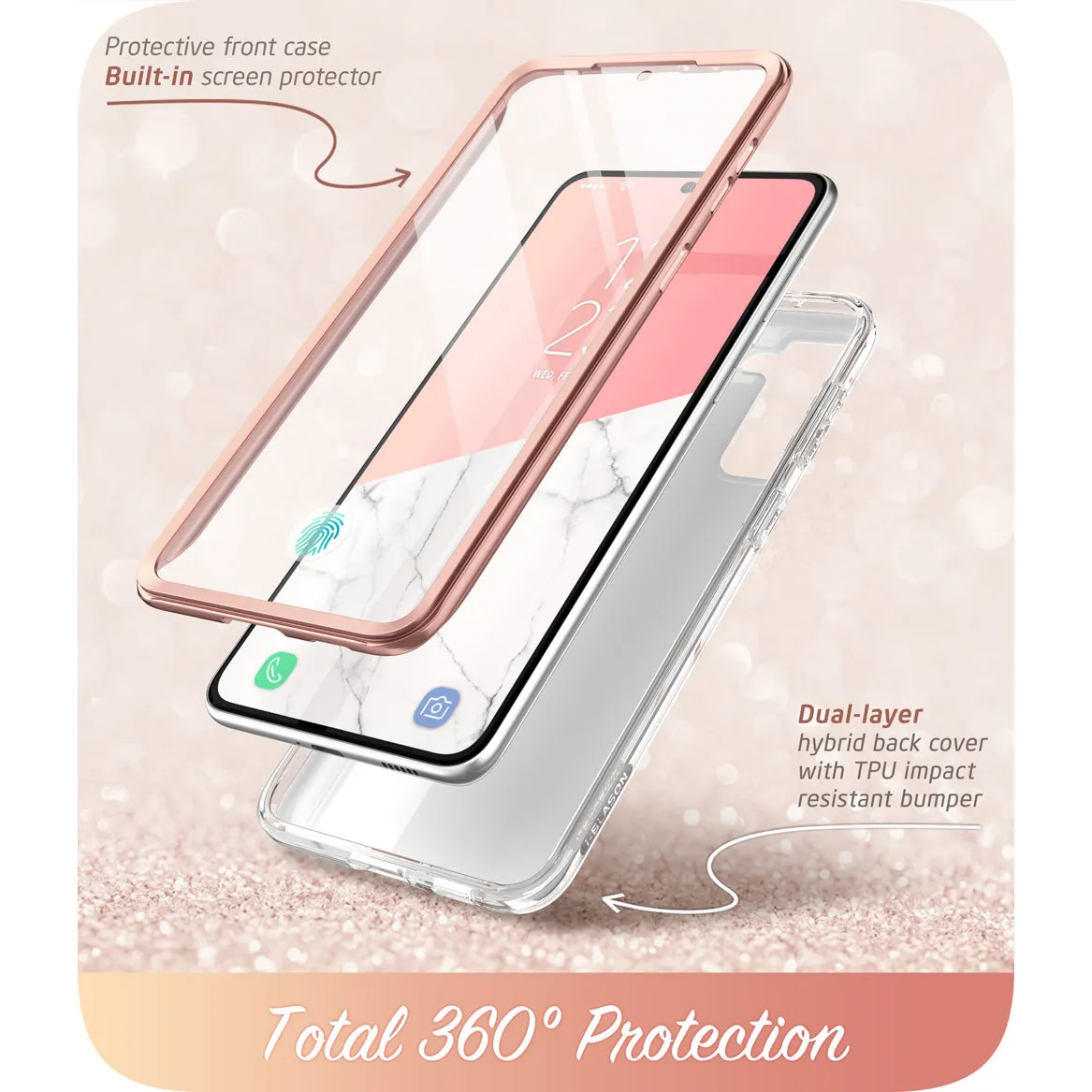 Galaxy S21 FE Cosmo Case(open box) - Marble Pink