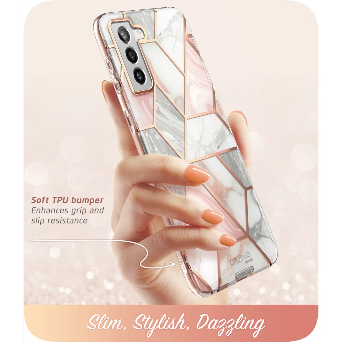 Galaxy S21 FE Cosmo Case(open box) - Marble Pink