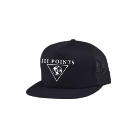 III Points 22 Triangle Logo Black Trucker Hat