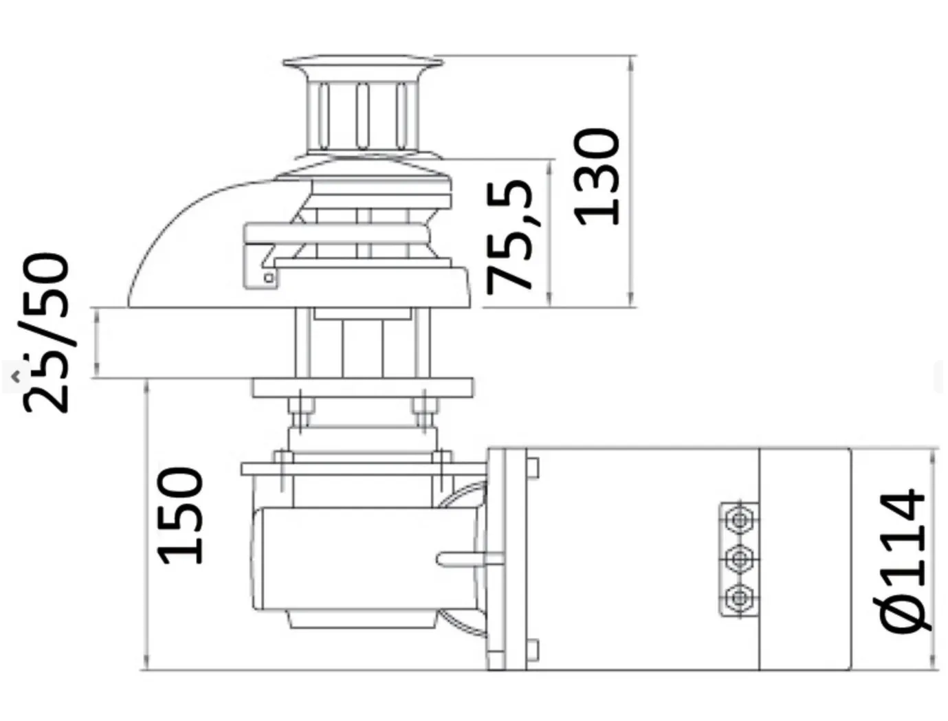 Italwinch Smart 500W 12V Vertical Windlass - Stainless Steel - No Drum - 6 or 8mm Chain - Special Offer - Limited Stock