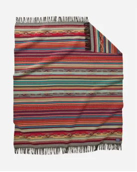 Jacquard Fringed Throw<br>Chimayo Garnet