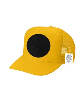 KIDS Trucker Hat with Interchangeable Velcro Patch (Gold)