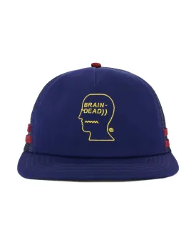 Logohead 5 Panel Trucker Cap - Navy