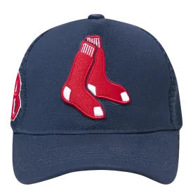 MLB BOSTON RED SOX CLASSIC UNISEX PINCH FRONT TRUCKER (MIDNIGHT NAVY)