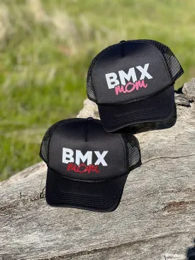 New RIM Black Valucap Foam Trucker Hat with Multicolor Sparkly BMX MOM logo