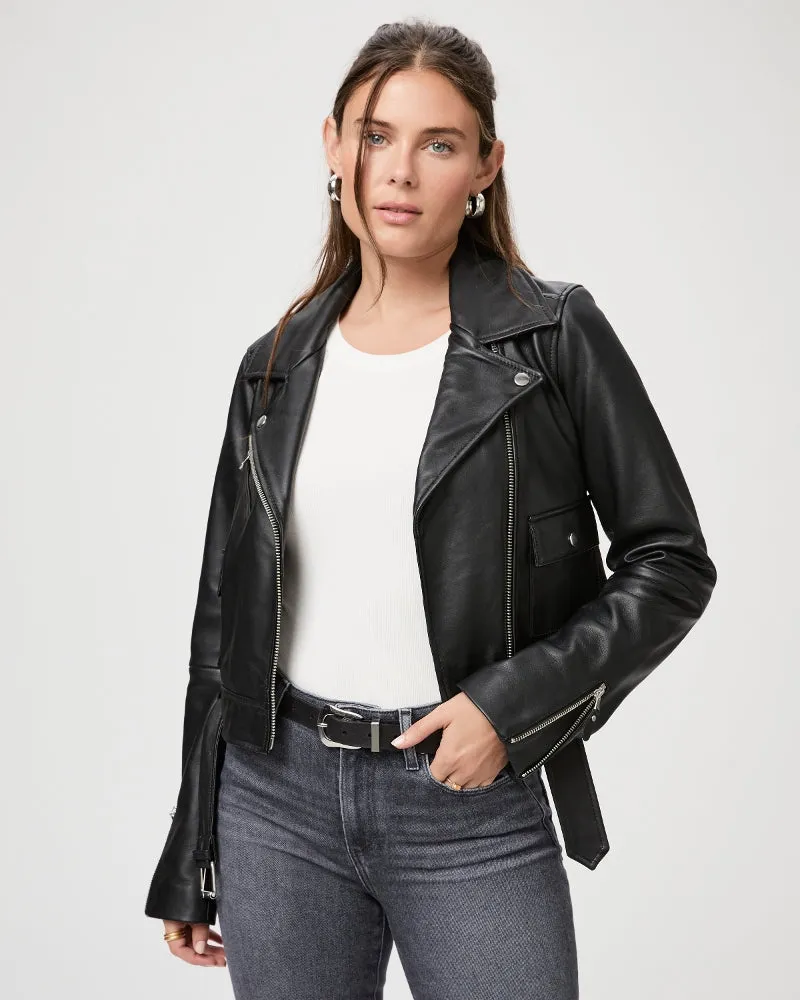 Paige Demetra Leather Jacket Black