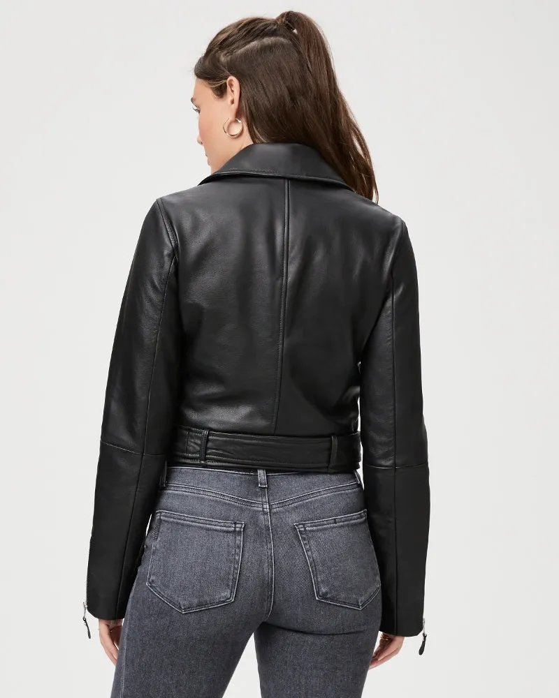 Paige Demetra Leather Jacket Black