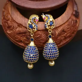 Peacock Sapphire Blue AD Zircon (CZ) Earring