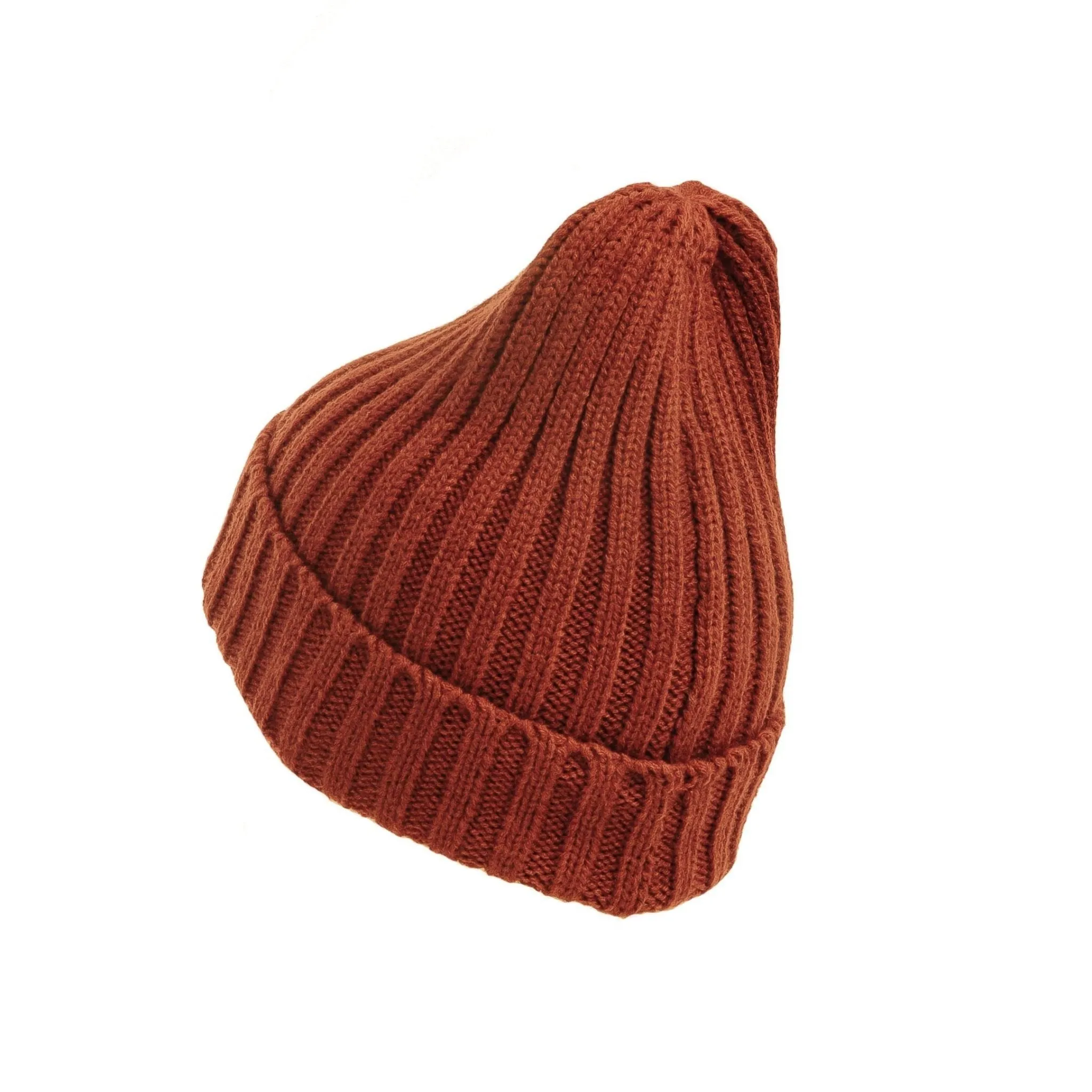 Ribbed Beanie (Burnt Orange)