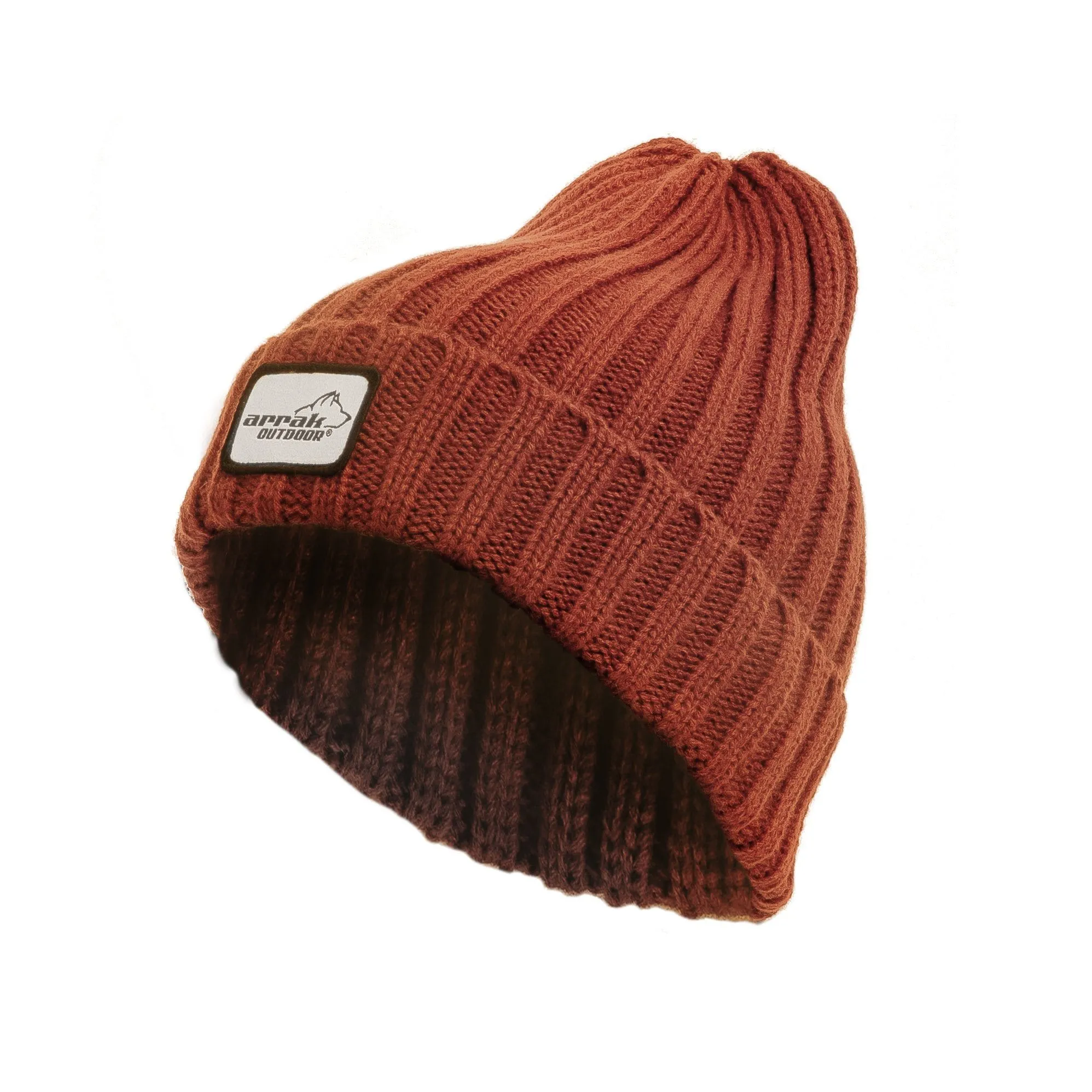 Ribbed Beanie (Burnt Orange)